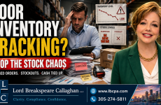 Is poor inventory tracking affecting your profit margins? When inventory is not tracked correctly, your business may not know what is selling, what is missing, or what is costing too much. Poor inventory records can lead to inaccurate profit reports, cash flow problems, and pricing decisions based on incomplete information. At Lord Breakspeare Callaghan, we help business owners review inventory records, organize their accounting, and prepare cleaner financial information. Do not wait until the problem becomes expensive. Call Lord Breakspeare Callaghan at 305-274-58-11 or visit www.lbcpa.com. Clarity. Compliance. Confidence.