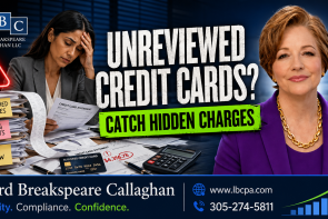 Are business credit card charges being reviewed every month? When credit card activity is not reviewed regularly, unauthorized charges, duplicate payments, personal expenses, or incorrect categories can slip into your books. These mistakes can distort your financial reports, reduce tax accuracy, and create compliance problems. At Lord Breakspeare Callaghan, we help business owners review credit card transactions, organize expenses, and prepare cleaner financial information. Do not wait until the problem becomes expensive. Call Lord Breakspeare Callaghan at 305-274-58-11 or visit www.lbcpa.com. Clarity. Compliance. Confidence.